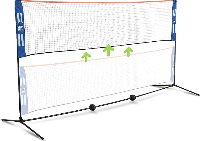 JOOLA HIT MIT Adjustable Height Portable Badminton Net Set